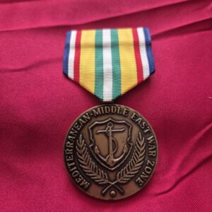 US Merchant Marine Mediterranean-Middle East War Zone medal.
