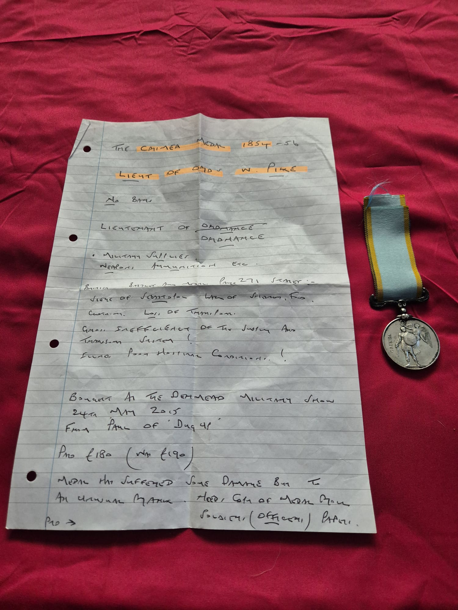 A Victorian-era Crimea Medal with Queen Victoria's effigy. - Image 3