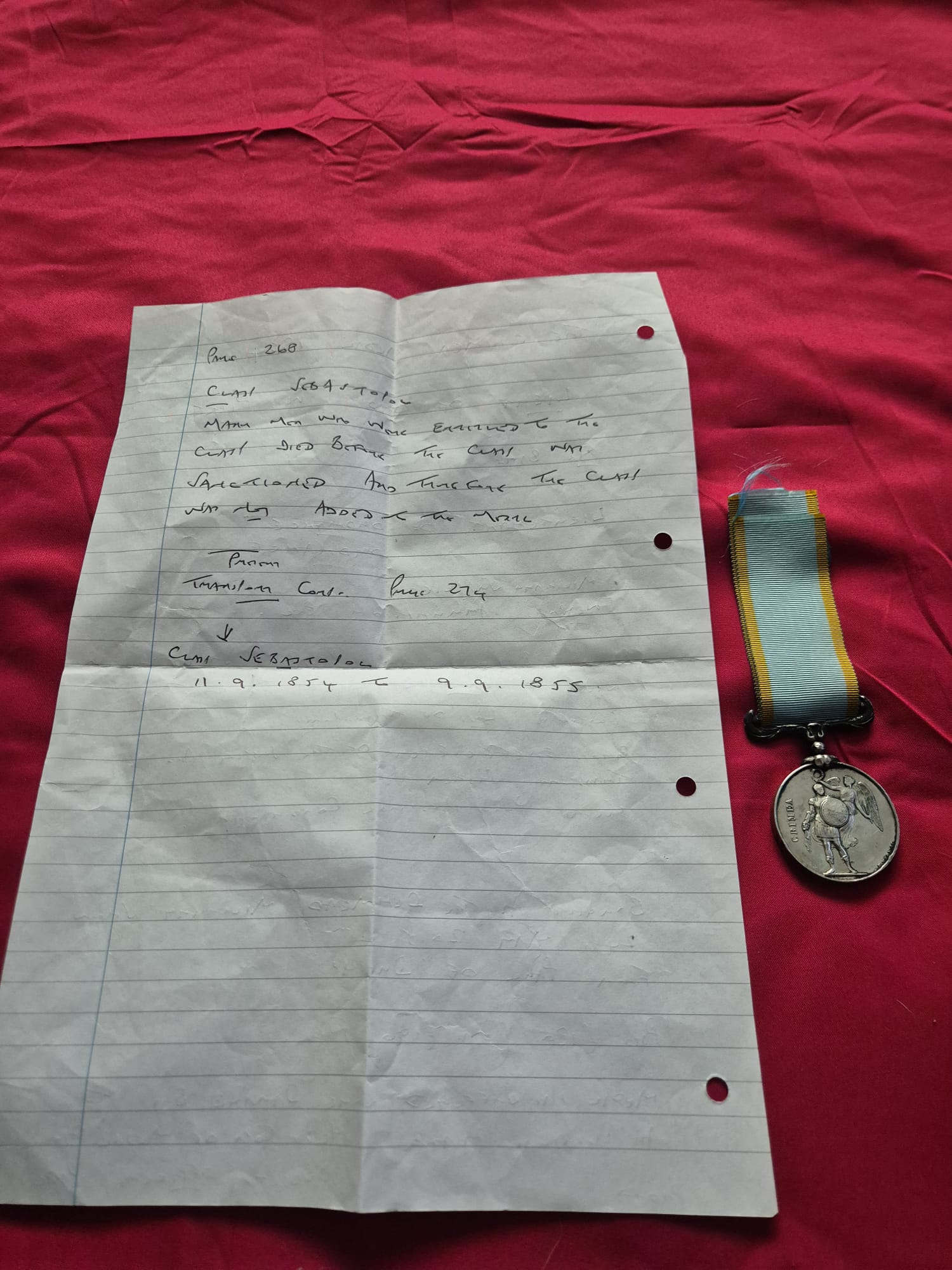 A Victorian-era Crimea Medal with Queen Victoria's effigy. - Image 4