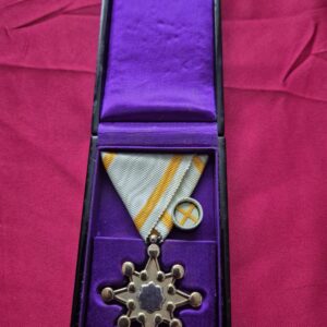 Japanese 8th Class Order of the Sacred Treasure medal with original case.